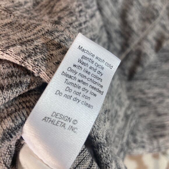 Athleta Blissful Hoodie S Tan/Black Cowl Neck Thumb Holes Classic Outdoor Layer - Picture 6 of 10